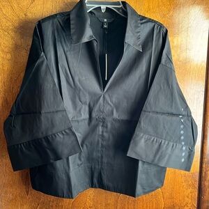 Banana republic women’s black collared top size large